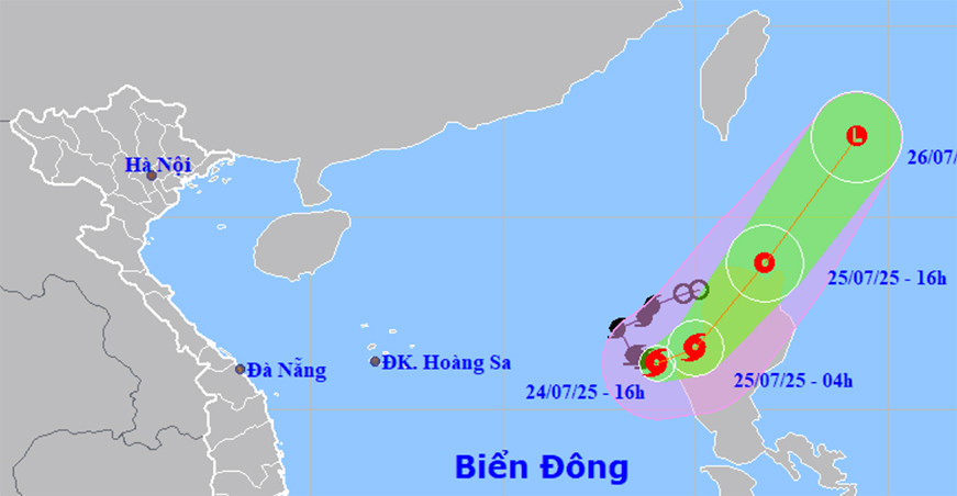Tin bão số 4 Cỏ May mới nhất: Giật cấp 12, hướng di chuyển liên tục thay đổi