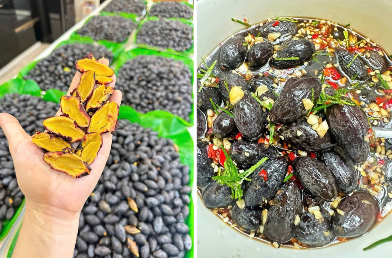 Mẹ đảm Nghệ An gây sốt mạng với món trám nếp ngâm mắm