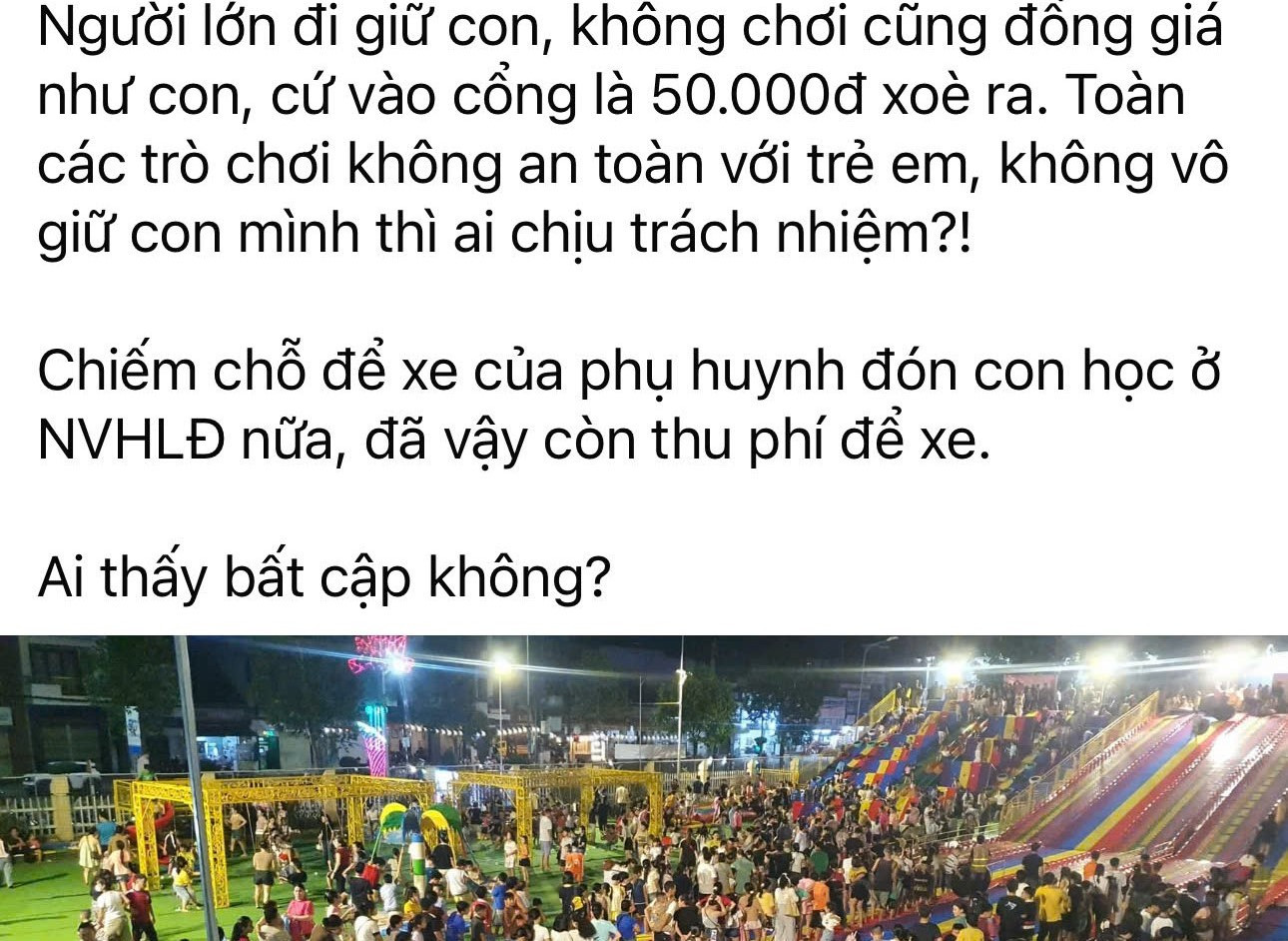 Nhiều trẻ gặp chấn thương ở khu vui chơi Nhà Văn hóa Lao động tỉnh Quảng Ngãi
