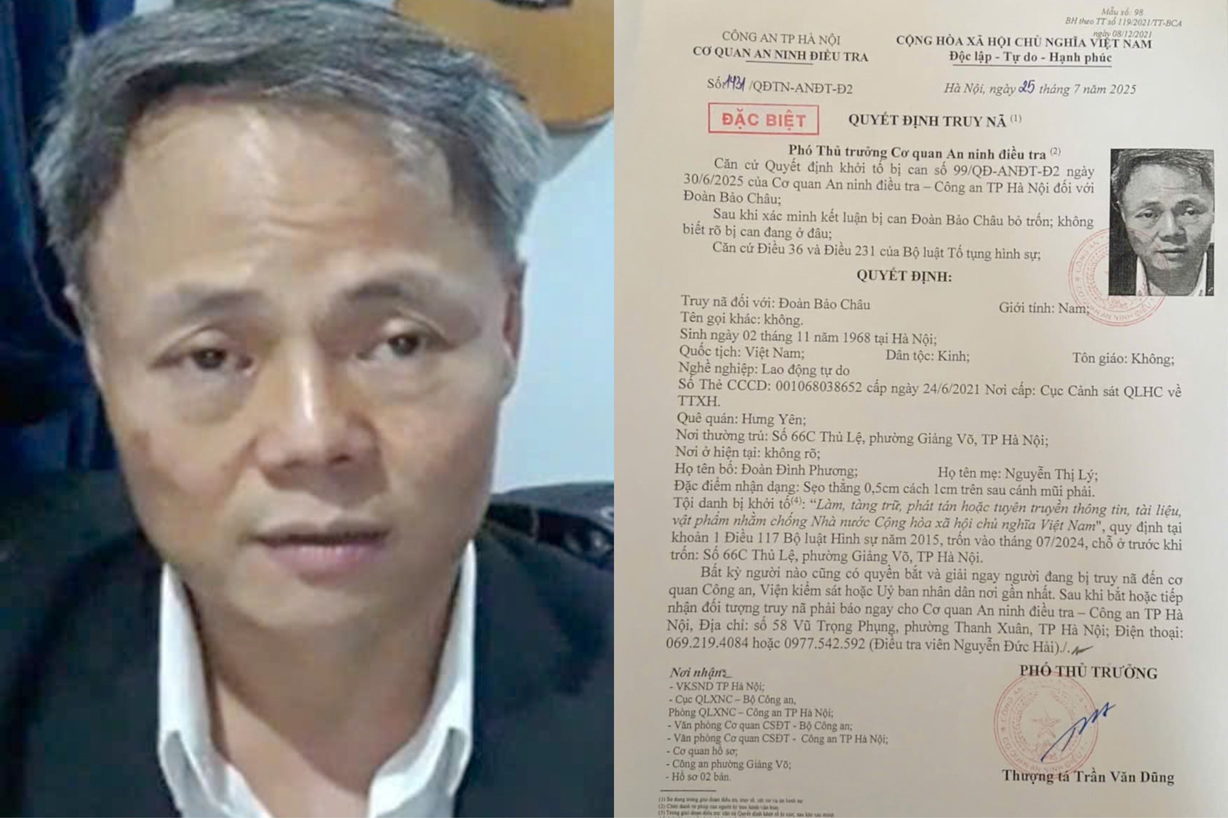 Vì sao Đoàn Bảo Châu bị truy nã đặc biệt?