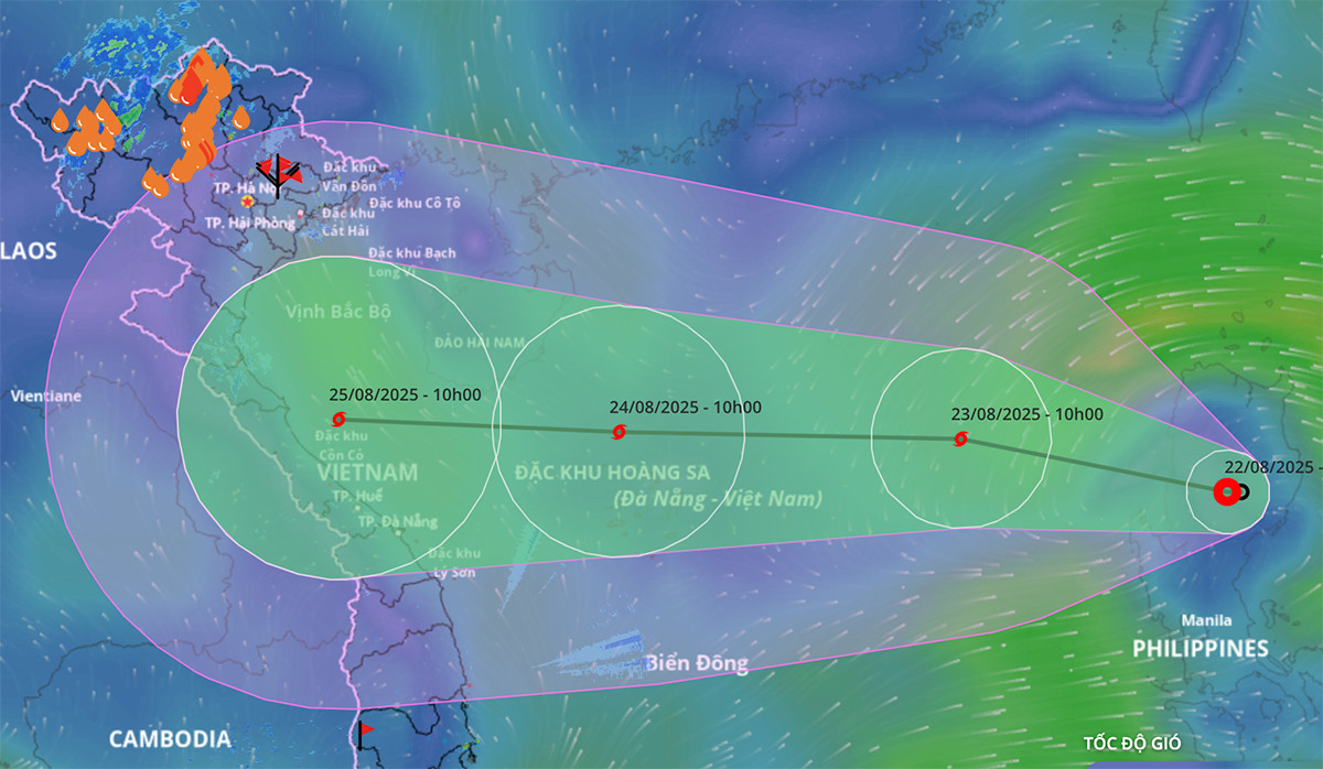 Bão số 5 có thể đổ bộ đất liền nước ta, miền Trung mưa rất to trên 600mm