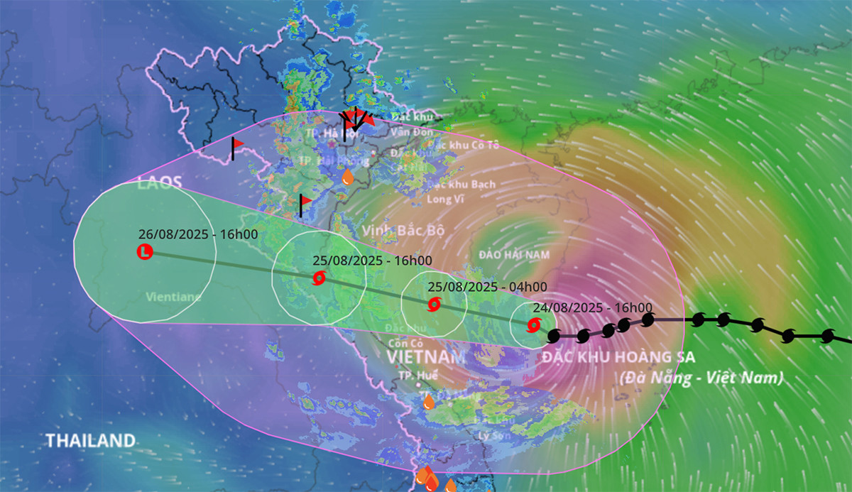 Trưa và chiều mai, bão số 5 Kajiki vào đất liền