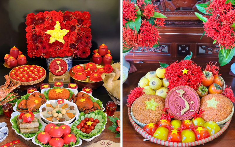 'Khối mẹ đảm' đua nhau làm 'mâm lễ yêu nước' trong mùa Vu lan 2025