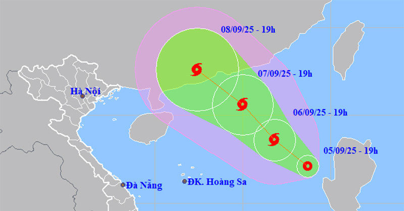 Áp thấp nhiệt đới hình thành trên Biển Đông, khả năng mạnh thành bão số 7