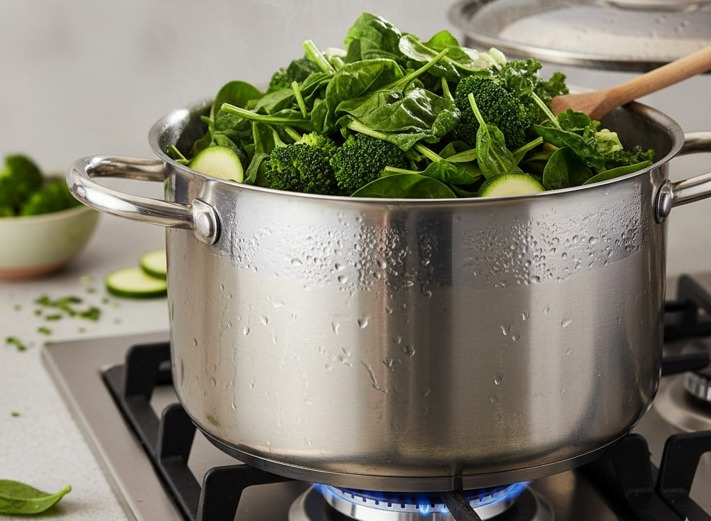 Rau xanh hâm lại có tốt?