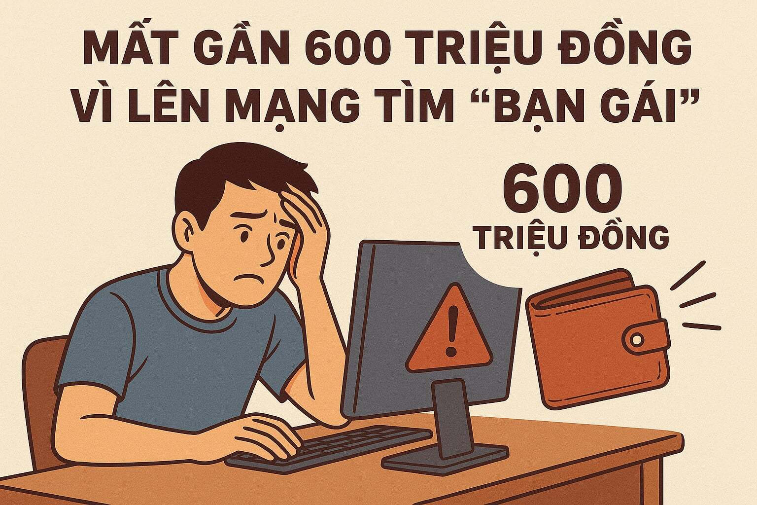 Nam thanh niên ở Hà Nội mất gần 600 triệu đồng vì lên mạng tìm 'bạn gái'