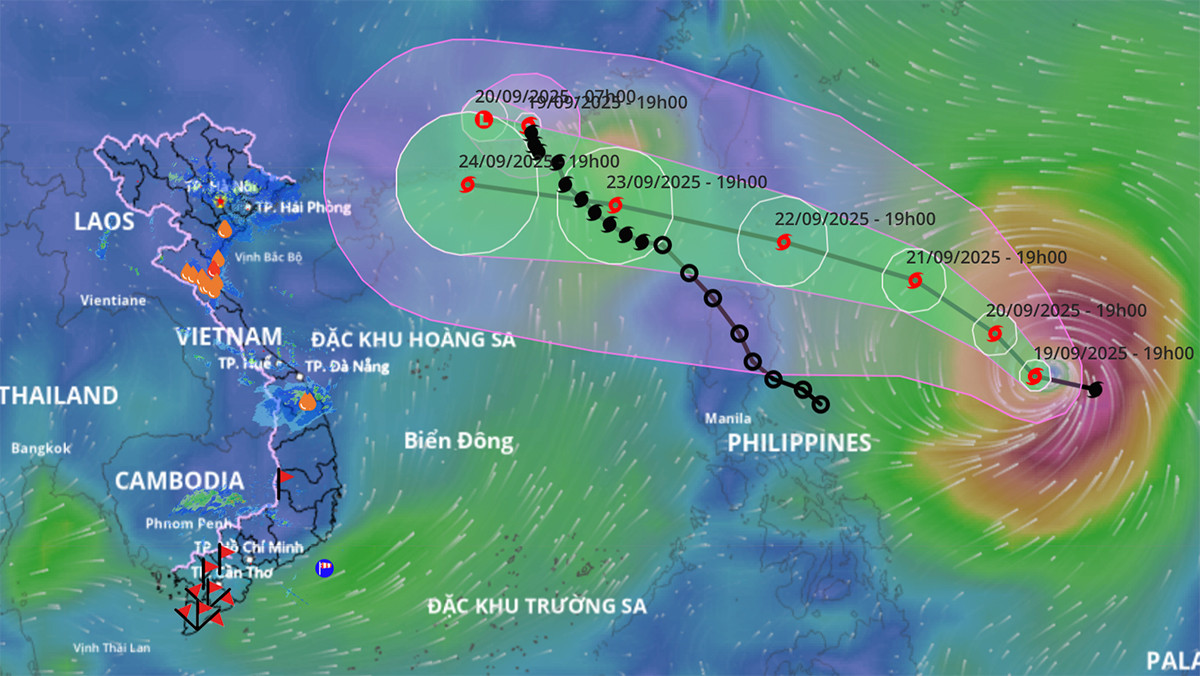 Bão Ragasa đang tiến vào Biển Đông có thể thành siêu bão, giật trên cấp 17 