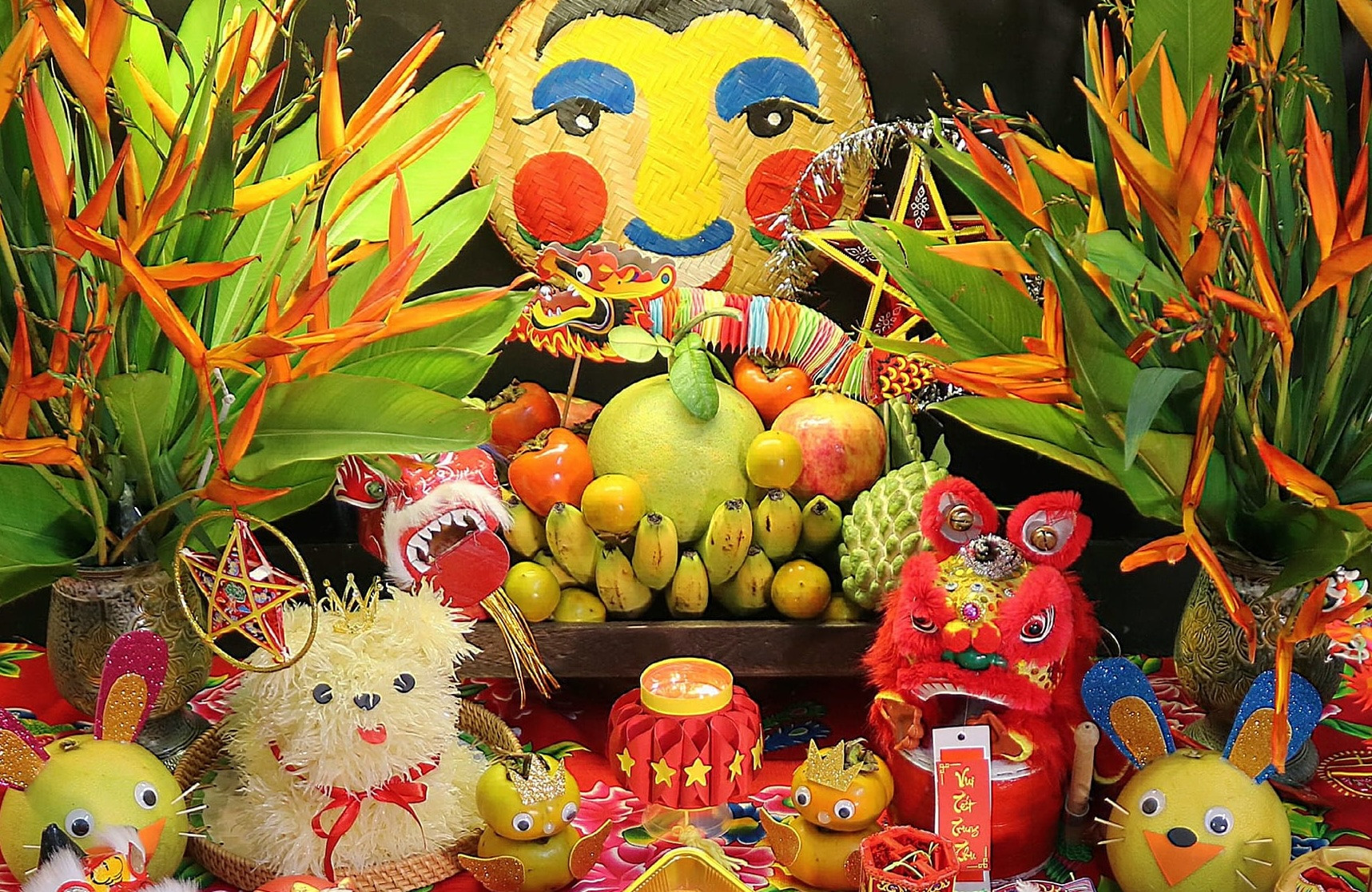 Cách bày mâm ngũ quả Trung thu ở 3 miền Bắc, Trung, Nam 