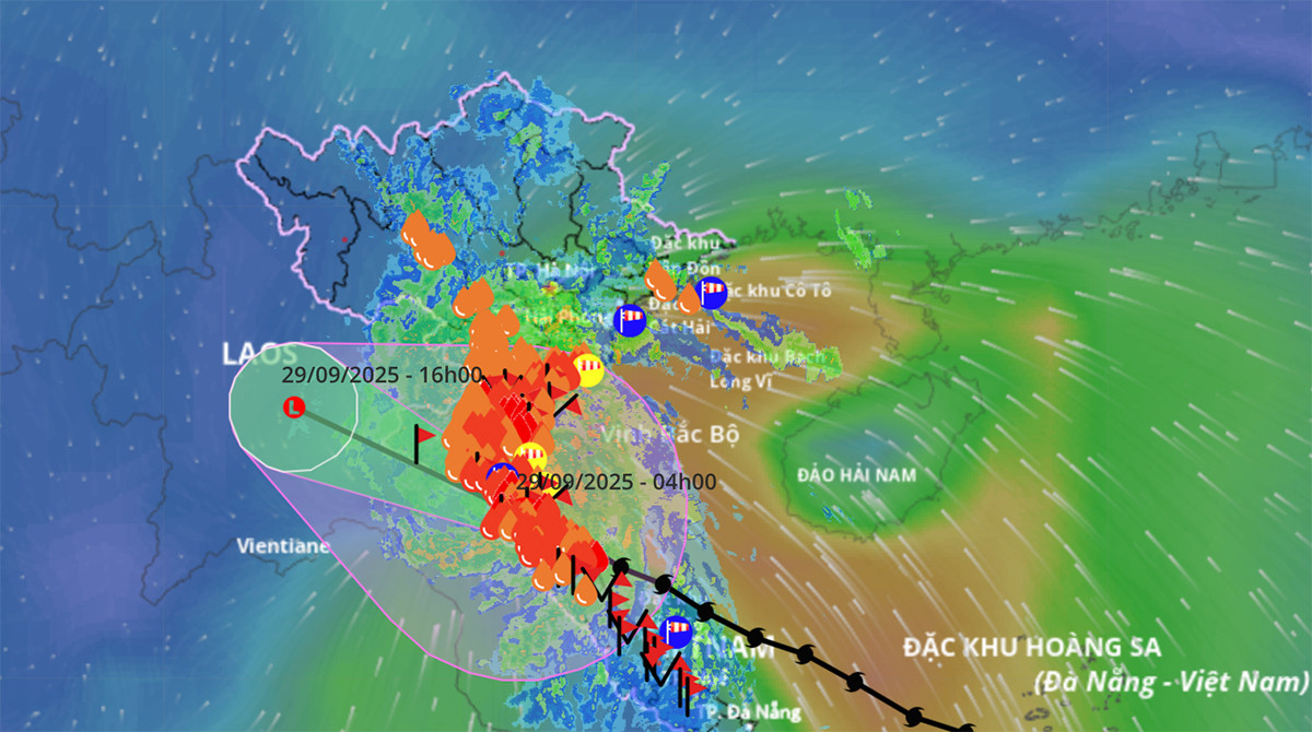 Tin bão Bualoi mới nhất: Giảm 3 cấp sau khi đổ bộ, đất liền mưa to, gió mạnh