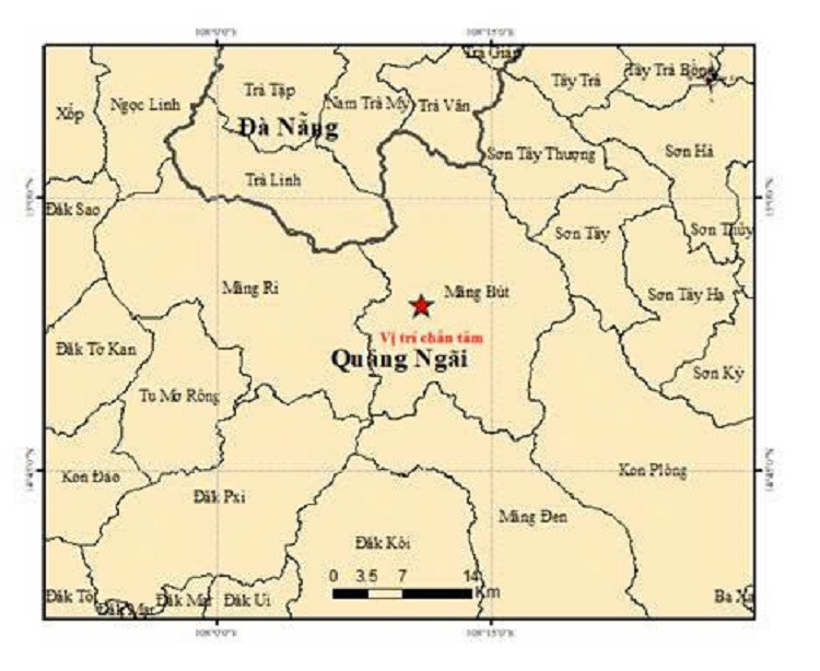 2 ngày, xã miền núi Quảng Ngãi hứng 6 trận động đất