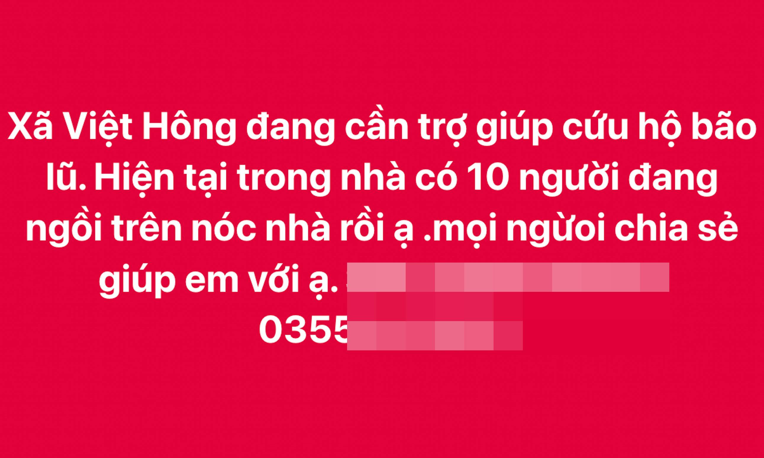 Người dân Lào Cai trèo mái nhà, đăng Facebook cầu cứu khi lũ dâng ngập tầng 2
