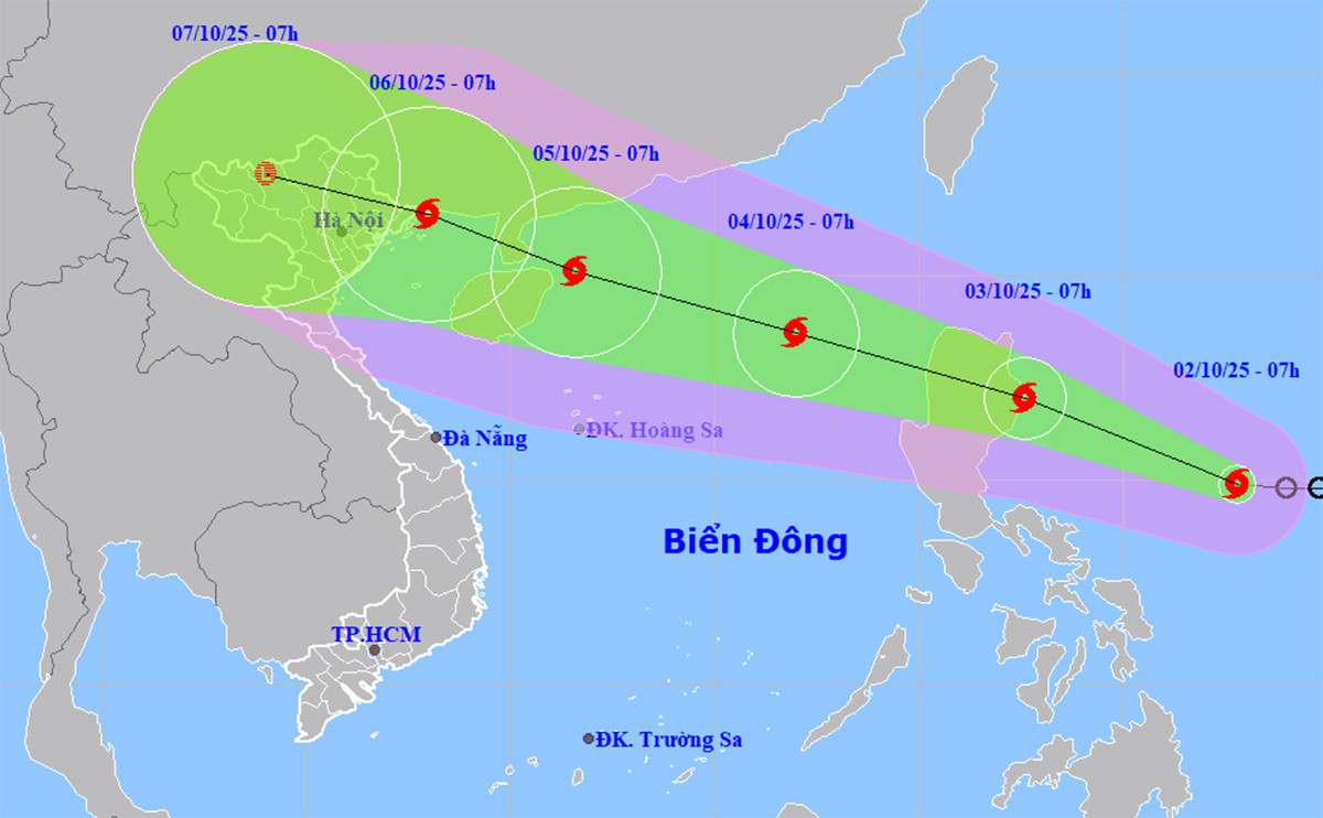 Áp thấp nhiệt đới mạnh lên thành bão Matmo, tối mai vào Biển Đông