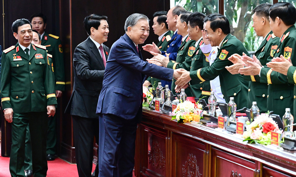 Tổng Bí thư và Chủ tịch nước dự Đại hội đại biểu Đảng bộ Quân đội lần thứ XII