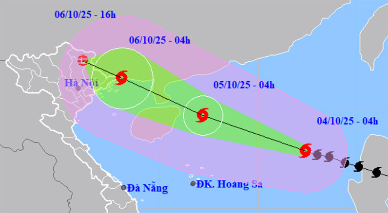 Bão số 11 Matmo giật cấp 14, di chuyển nhanh hướng về miền Bắc