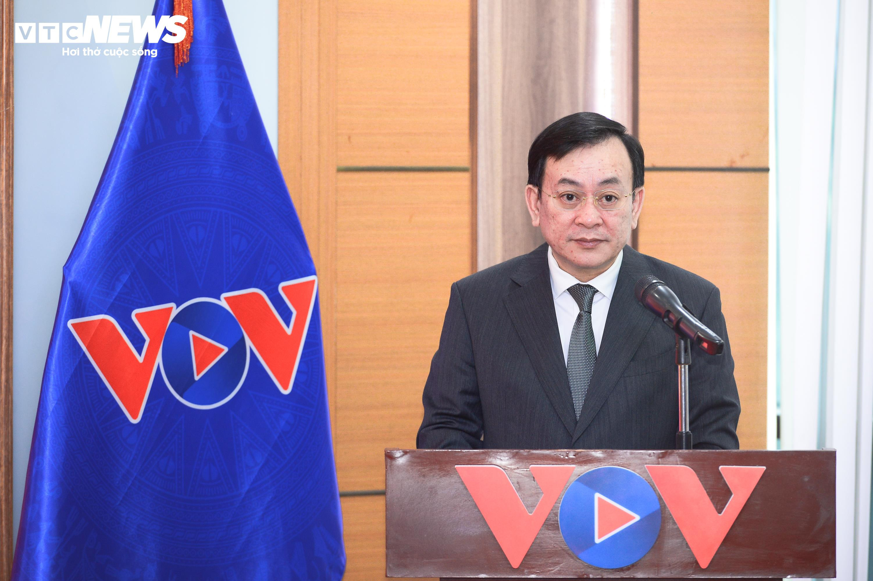 Tiến sĩ Vũ Mạnh Hà, Giám đốc Bảo tàng Hồ Chí Minh phát biểu tại buổi lễ. (Ảnh: Viên Minh)