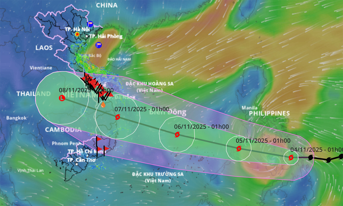 Tin bão Kalmaegi mới nhất: Giật cấp 16, dự báo mưa lớn ở Quảng Trị - Đắk Lắk