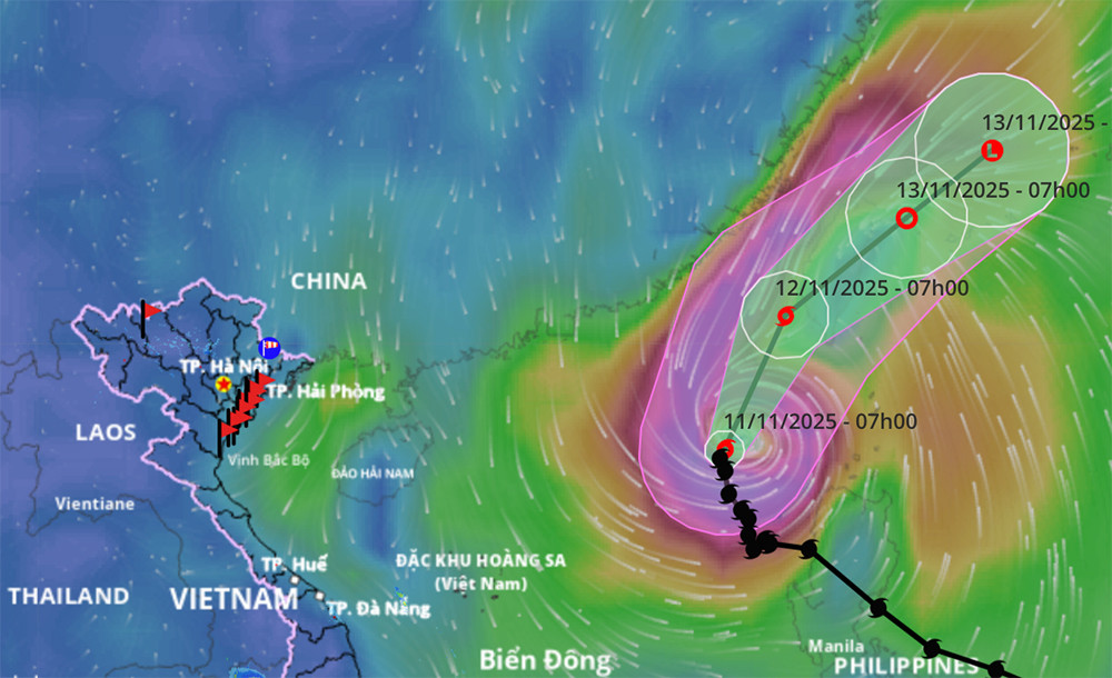 Lý giải đường đi bất thường của bão số 14 Phượng Hoàng 