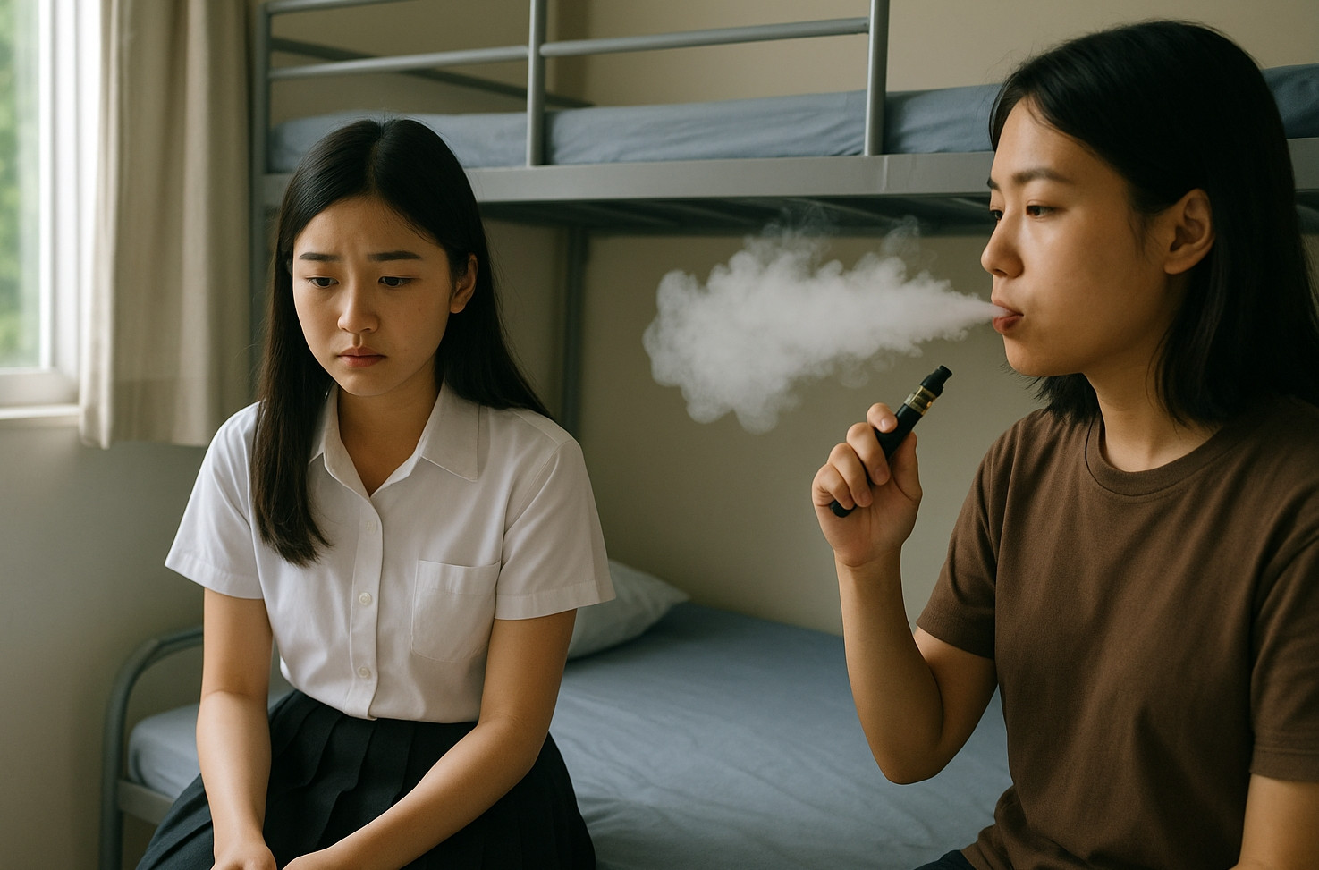 Tổn thương não vì hít khói thuốc lá điện tử từ bạn cùng phòng