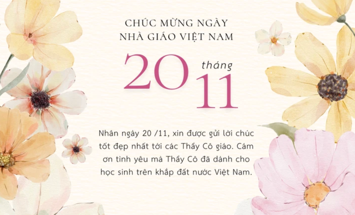 Lời chúc ngắn gọn và ý nghĩa Ngày Nhà giáo Việt Nam 20/11 
