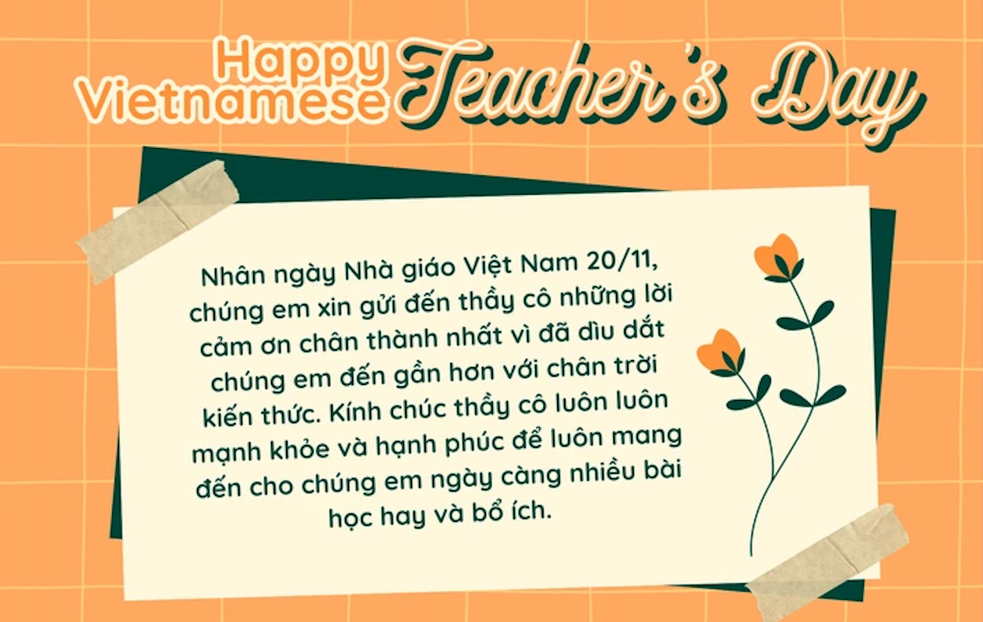 Lời chúc 20/11 dành cho cô giáo mầm non, thầy cô giáo chủ nhiệm