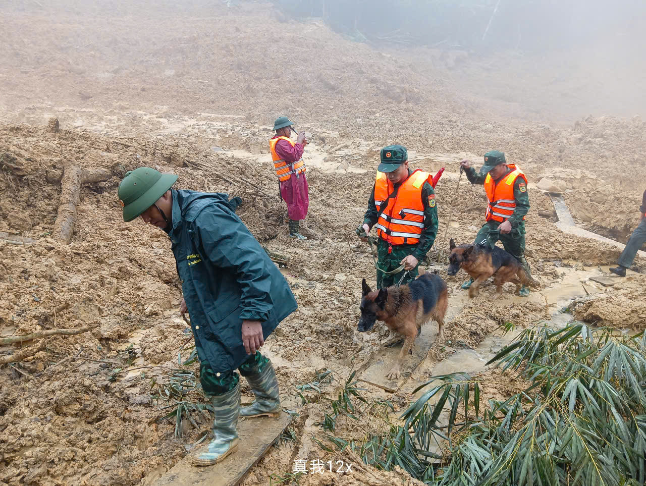 Đội mưa, lội bùn đất tìm 3 người mất tích trong vụ sạt lở kinh hoàng ở Đà Nẵng