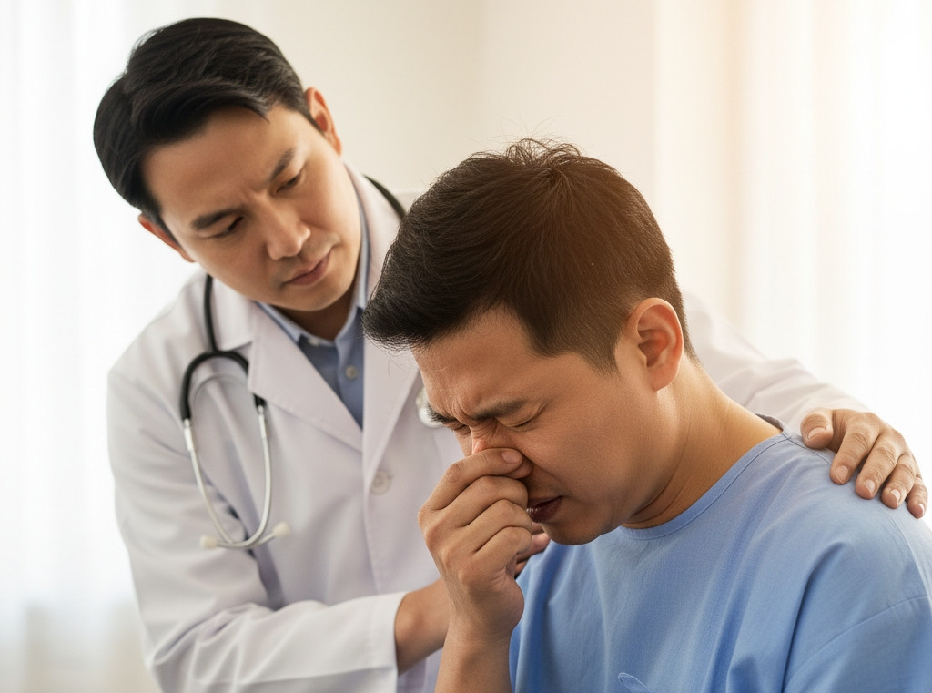 Người đàn ông nguy kịch sau vài ngày sổ mũi