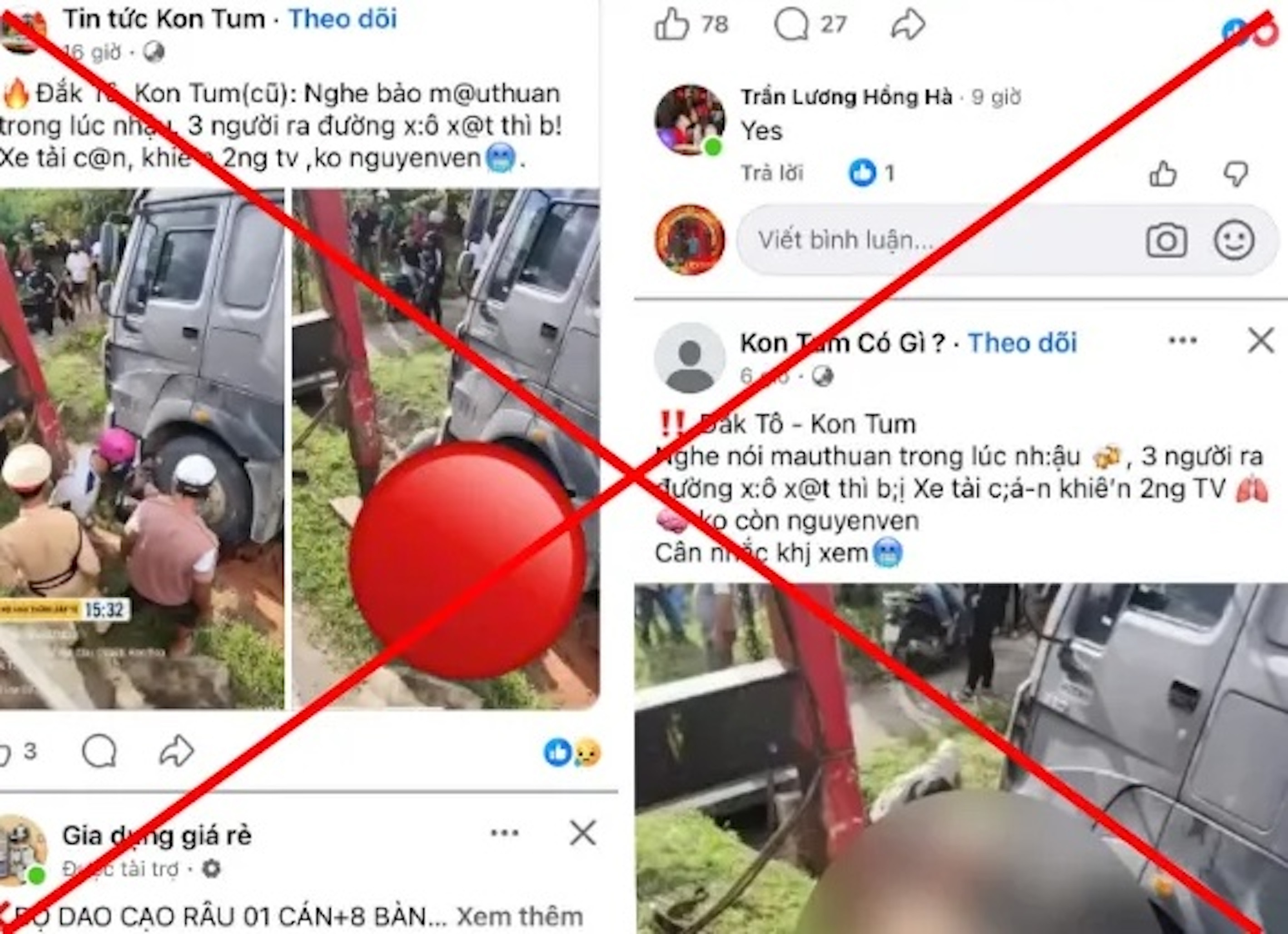 Nhiều thông tin sai lệch vụ tai nạn giao thông làm 2 người chết ở Quảng Ngãi