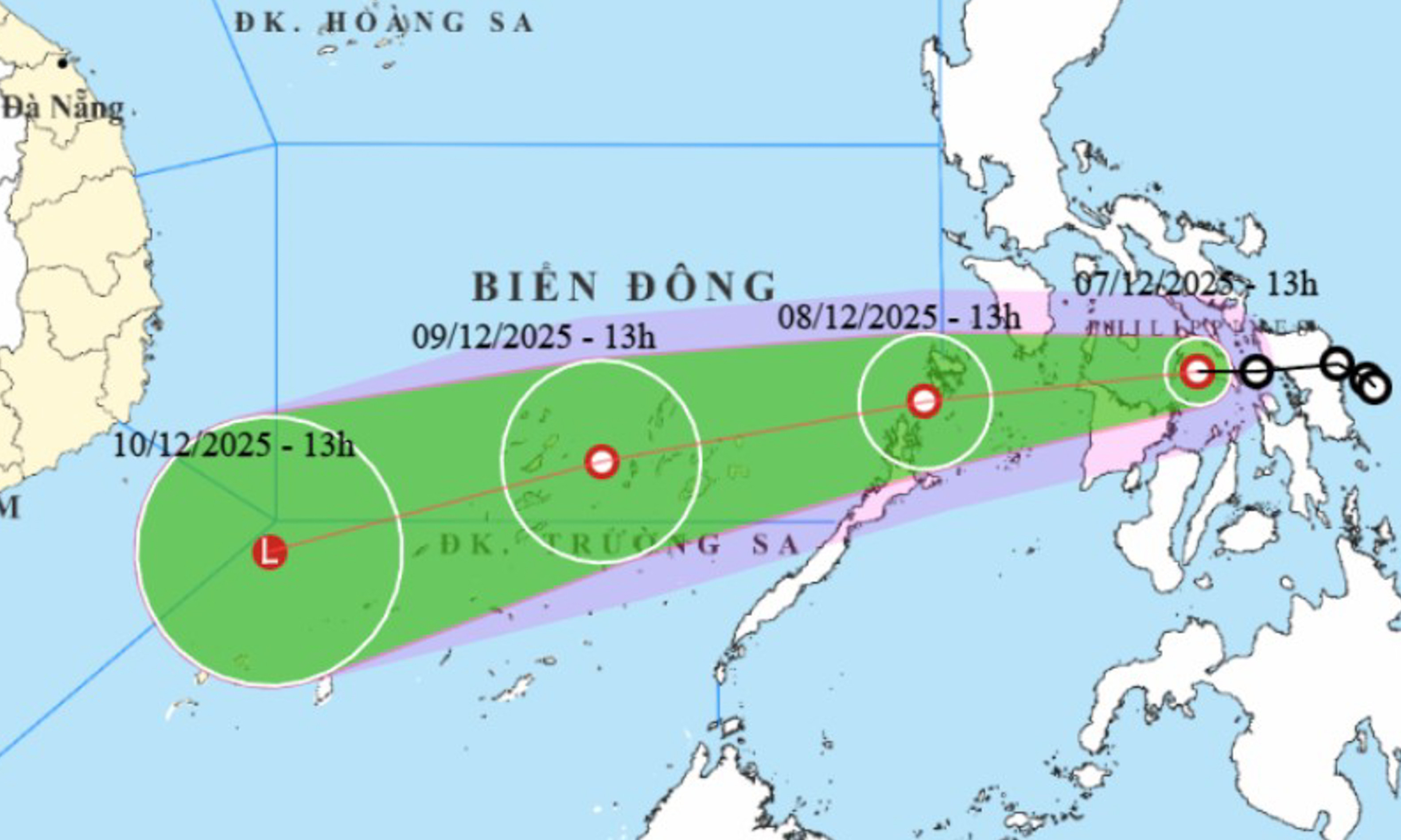 Áp thấp nhiệt đới đổi hướng bất ngờ trước khi vào Biển Đông từ ngày mai