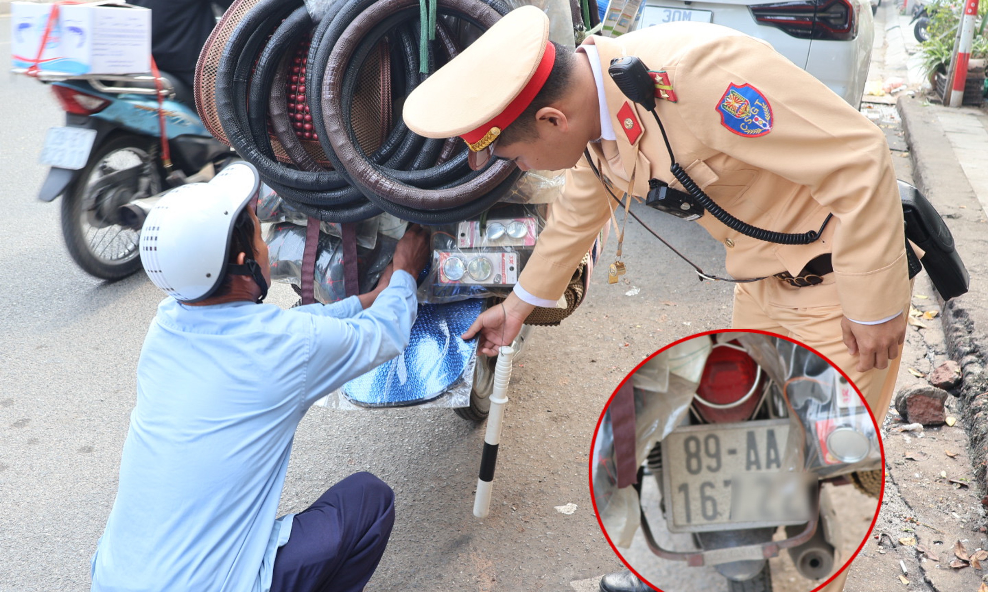 Che biển số để né camera, hàng loạt tài xế bị CSGT Hà Nội xử phạt