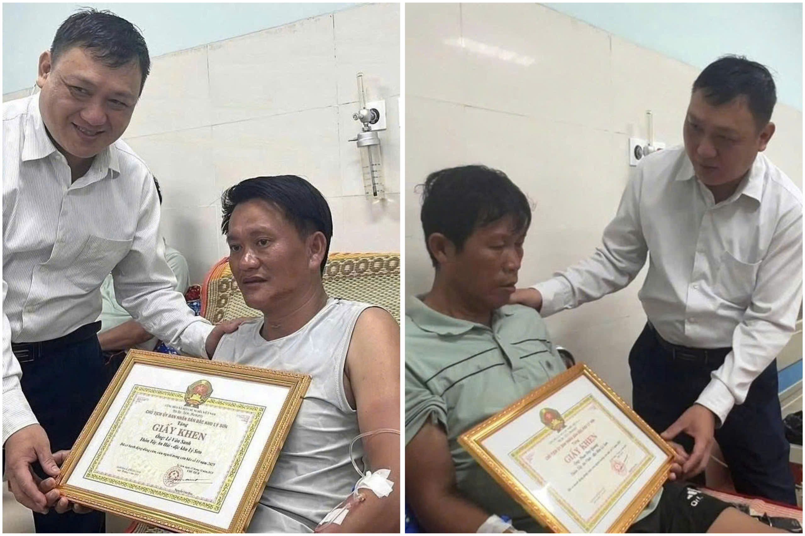 Tặng Huân chương Dũng cảm cho 2 người hùng cứu người trong bão ở Lý Sơn