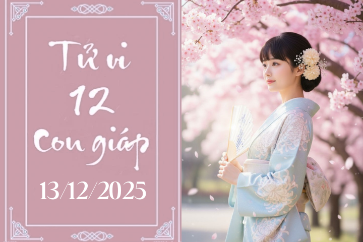 Tử vi 12 con giáp hôm nay ngày 13/12/2025: Tý gặp may, Tỵ cẩn trọng 