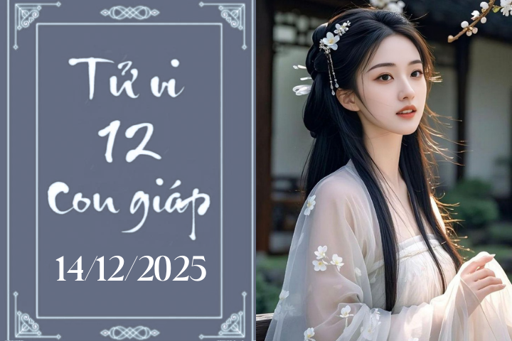 Tử vi 12 con giáp hôm nay ngày 14/12/2025: Mão tự ti, Dần bứt phá 
