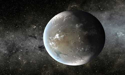 Hành tinh Kepler-62f ở cách Trái Đất 1.200 năm ánh sáng. Ảnh: NASA.