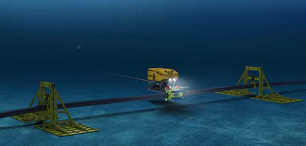 Robot sửa chữa cáp quang biển - Nguồn: Oceaneering