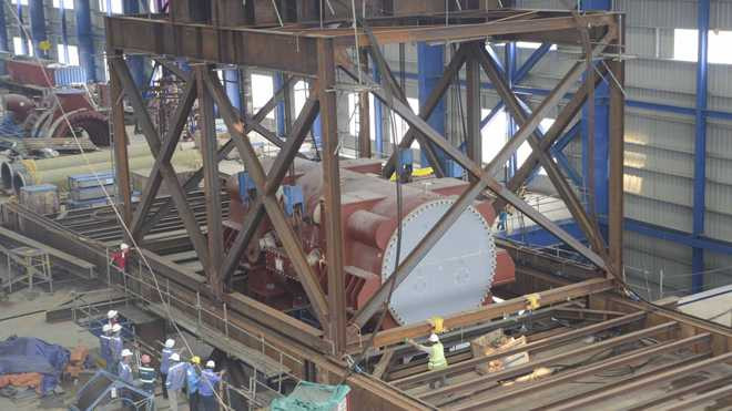 Công nhân PVC xây dựng nhà máy nhiệt điện Thái Bình 2.