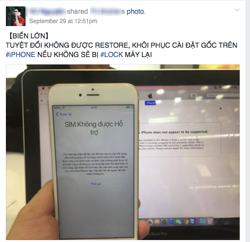 Nhieu iPhone xach tay tai VN bong dung khong nhan SIM hinh anh 1