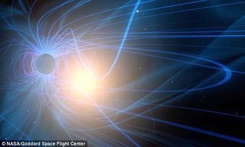 Tấm chắn từ trường bao quanh Trái Đất đang tạm thời bị nứt. Ảnh: NASA.