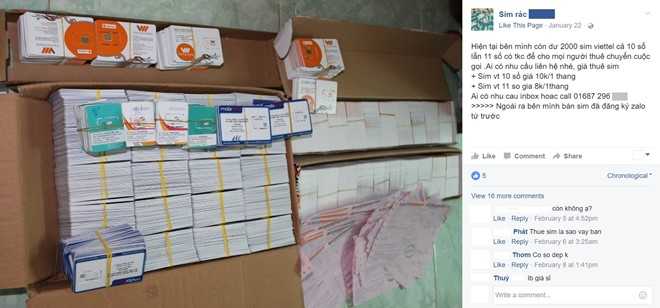 SIM rac 10.000 dong van duoc ban tran lan tren mang hinh anh 1