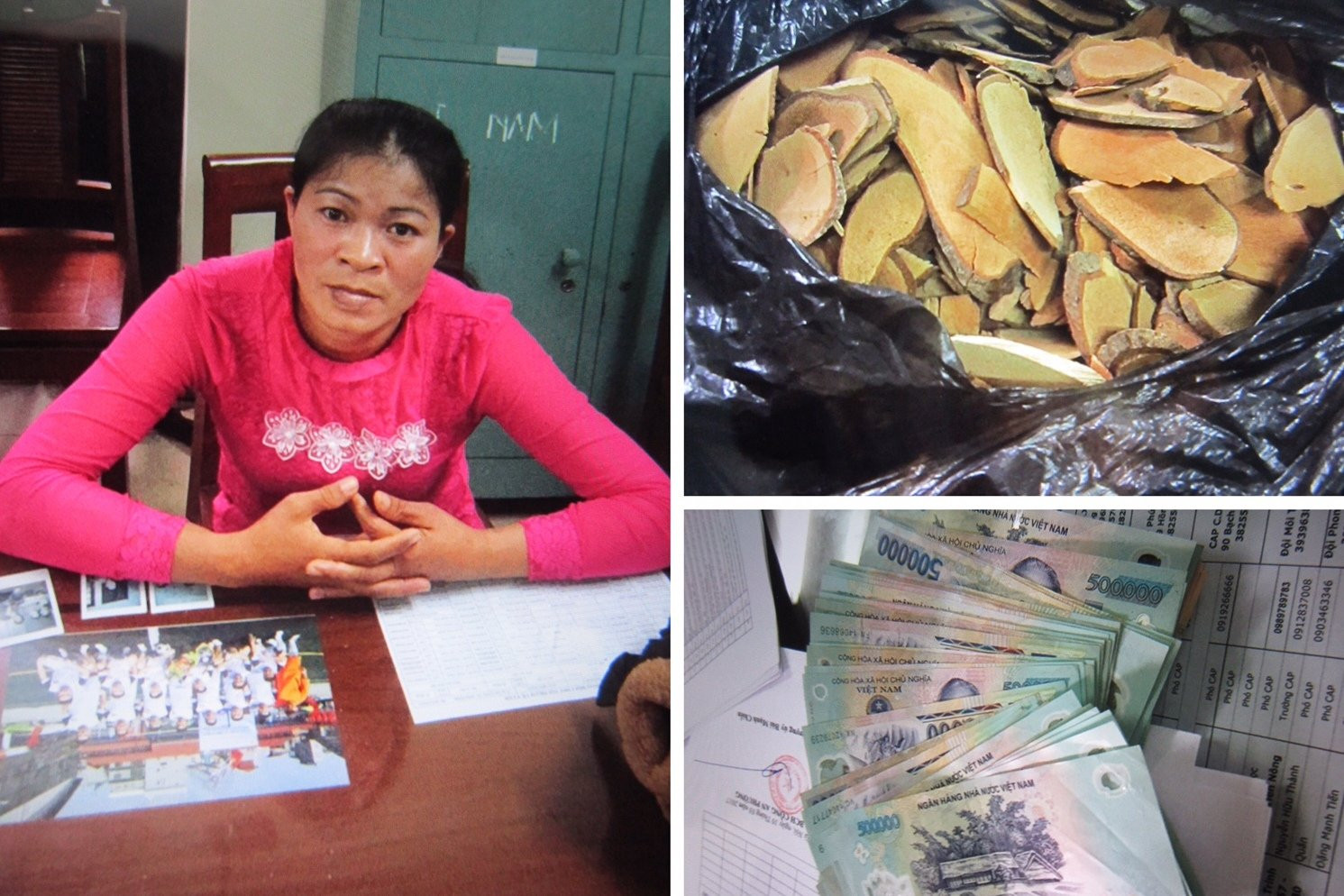 Đối tượng Hoàng Thị Sáng và tang vật