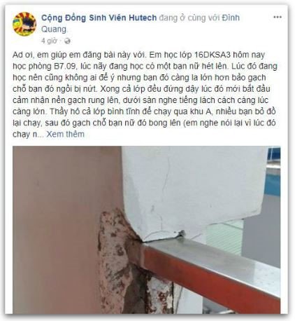 Sau vu be tong roi, DH Hutech lai rung lac khien sinh vien thao chay hinh anh 1