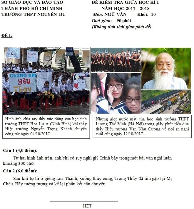 Thay Van Nhu Cuong va bac si Nguyen Anh Tri vao de kiem tra mon Van hinh anh 1