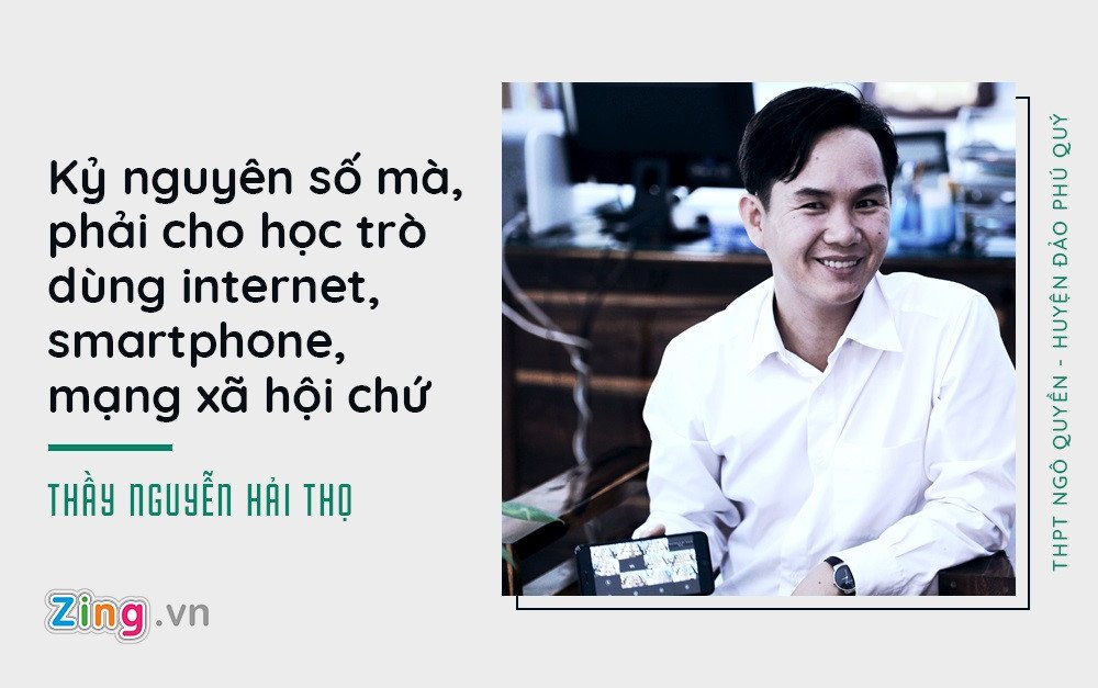 Hieu truong truong huyen dao cho hoc tro dung dien thoai, to son hinh anh 1