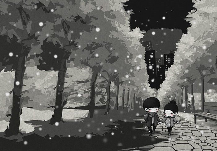 Bo tranh ve tinh yeu ngot ngao cua tac gia Han Quoc hinh anh 9