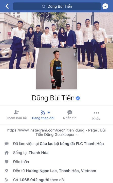 facebook cua thu mon Bui Tien Dung vuot moc mot trieu follow hinh anh 2