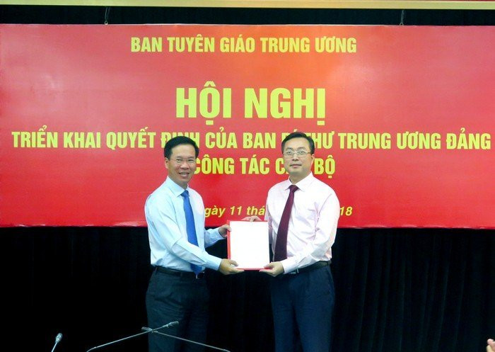 Trưởng Ban Tuyên giáo Trung ương Võ Văn Thưởng,Ban Tuyên giáo Trung ương,bổ nhiệm,nhân sự