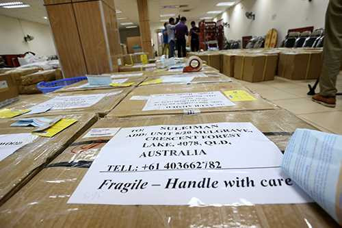 Chất ma túy có nguồn gốc thảo mộc từ nước ngoài vào Việt Nam qua đường Bưu chính quốc tế để chuyển tiếp qua nước thứ ba. Ảnh: Bá Đô