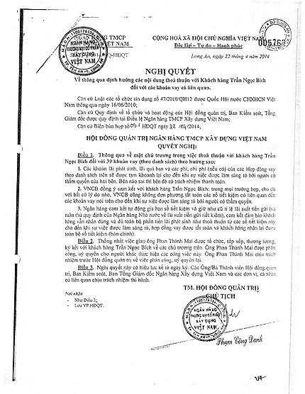 Dai an 9.000 ty: Chung cu moi buoc trach nhiem VNCB?