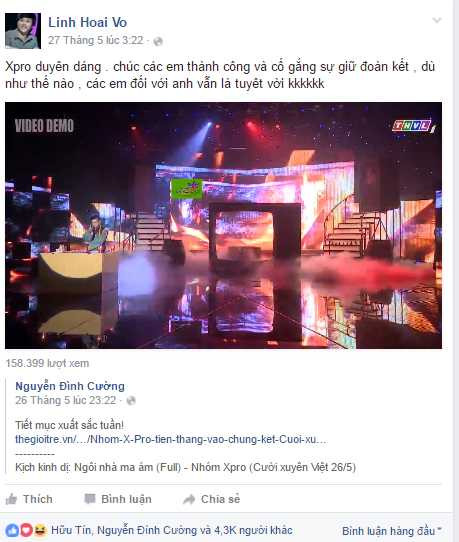 NSUT Hoai Linh khen nhom XPRO