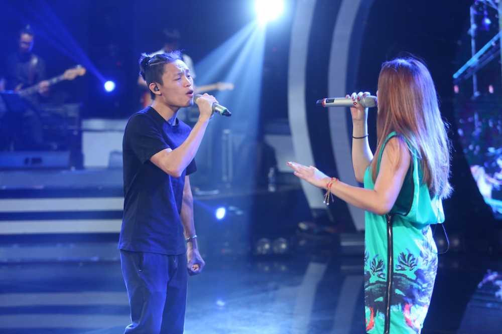 Viet Thang va Janice Phuong tap luyen cho tiet muc song ca8