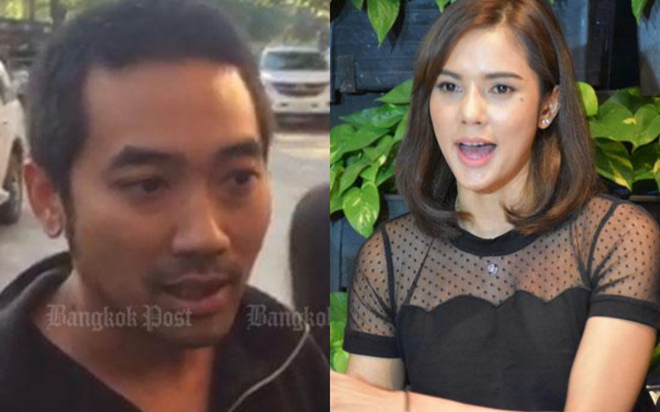 Ông chủ quán rượu và cũng là bạn trai nữ diễn viên Lakana vừa phải nộp tiền bảo lãnh. Trong khi đó, minh tinh 33 tuổi họp báo phủ nhận thông tin điều khiển bạn trai trong vụ hành hung. Ảnh: Bangkok Post.